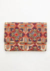 Boda "Floral" Beaded Clutch-Hand In Pocket