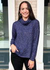 BB Dakota Warm Me Up Marled Cowl Neck Pullover-Hand In Pocket