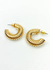 Shoal Bay Small Tube Hoops - Gold-Hand In Pocket