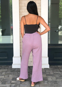 Biscayne Gauze Pants-Lavender ***FINAL SALE***-Hand In Pocket