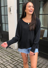 Chaser Cashmere Fleece Lace Up Sleeve Pullover-***FINAL SALE***-Hand In Pocket