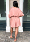 Tybee Mini Dress - Baked Peach-Hand In Pocket