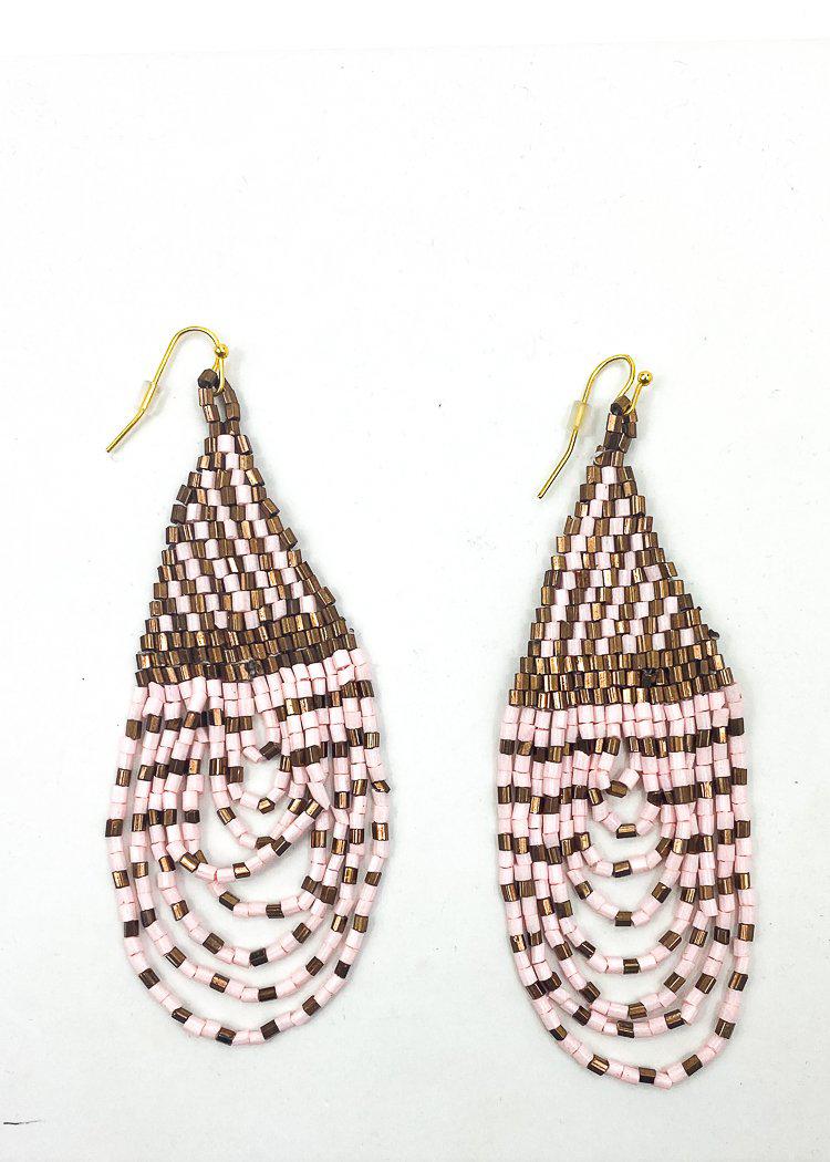 Ko Mak Beaded Drops - Pink-Hand In Pocket