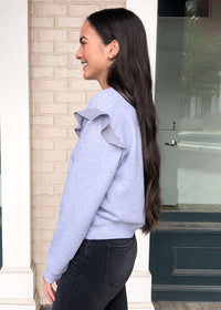 Joes Jeans Chiffon Frill Sweatshirt-***FINAL SALE***-Hand In Pocket