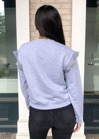 Joes Jeans Chiffon Frill Sweatshirt-***FINAL SALE***-Hand In Pocket