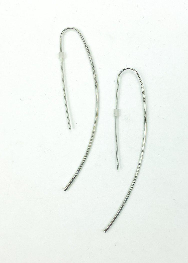 Curved Bar Earrings-Hand In Pocket