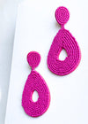 Barre Beaded Drops - Fuchsia-Hand In Pocket