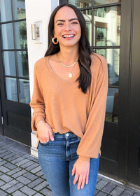 Z Supply Plira Slub Sweater - Salted Caramel ***FINAL SALE***-Hand In Pocket