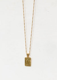 Bracha Truth Card Cross Pendant Necklace - Gold-Hand In Pocket