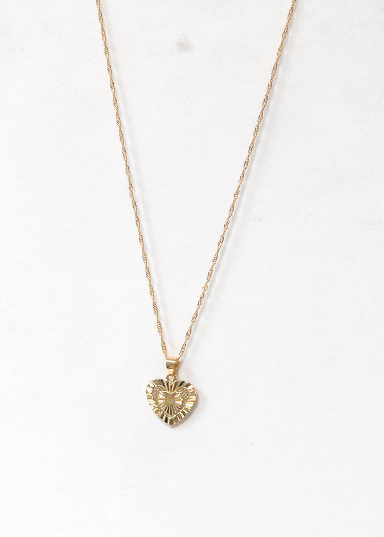 Bracha Sacred Heart Pendant Necklace - Gold-Hand In Pocket