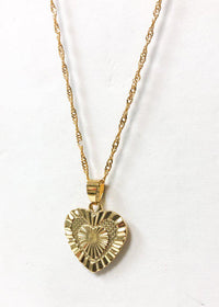 Bracha Sacred Heart Pendant Necklace - Gold-Hand In Pocket