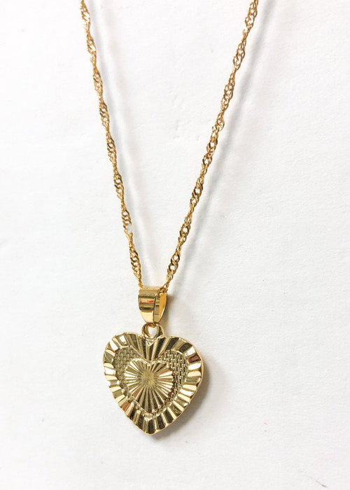 Bracha Sacred Heart Pendant Necklace - Gold-Hand In Pocket