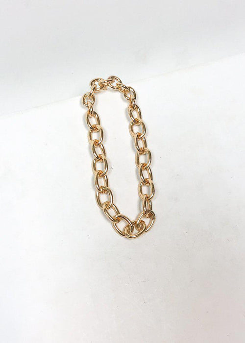 Waterfall Chain Hoop Drop Earrings - Gold-Hand In Pocket