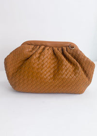 Leona Slouchy Woven Pouch Crossbody - Tan-Hand In Pocket