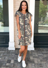 Everyday Gear Camo Print T Shirt Dress-Camo-***FINAL SALE***-Hand In Pocket