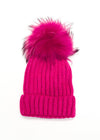 Winterpark Fur Beanie-Fuschia-Hand In Pocket