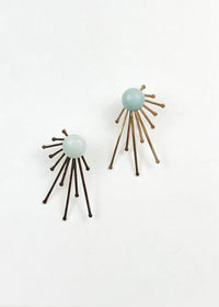 Jaxson Stone Earring - Amazonite-Hand In Pocket