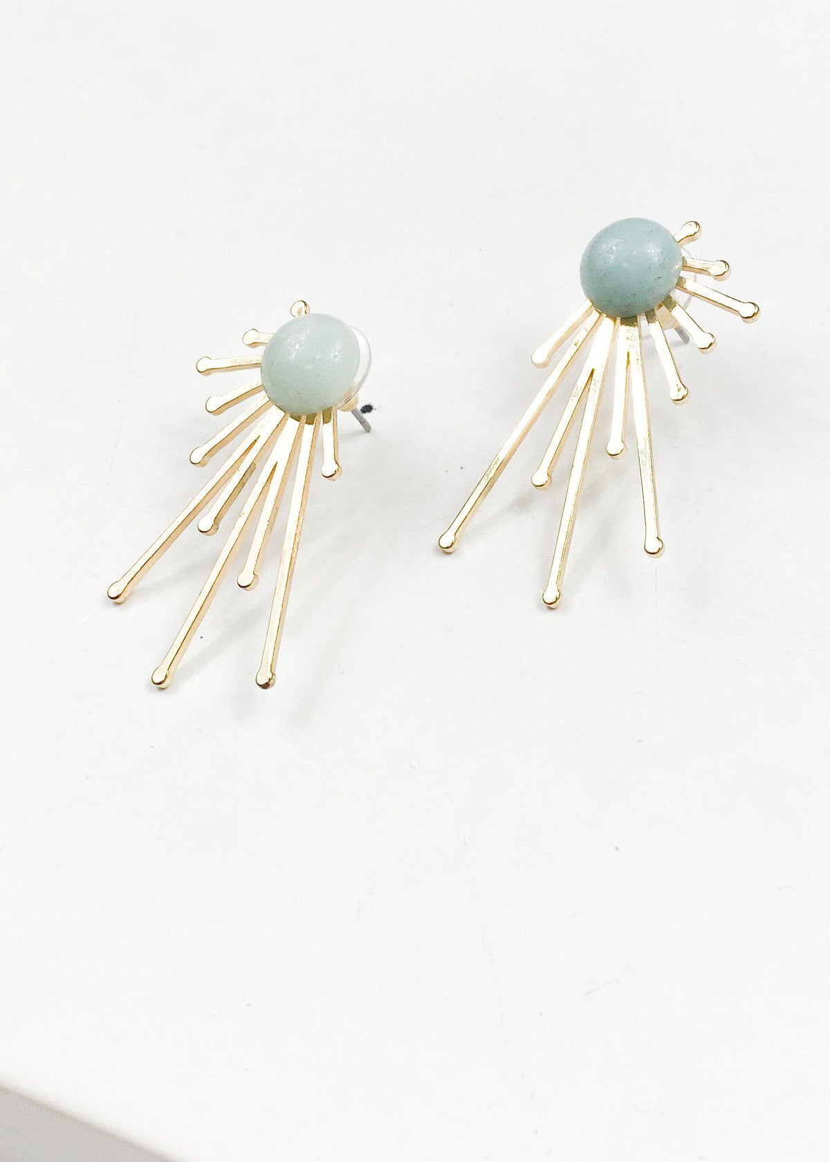 Jaxson Stone Earring - Amazonite-Hand In Pocket