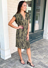 THML Bom Bom Zebra Print Shift Dress ***FINAL SALE***-Hand In Pocket