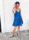 Miramar Babydoll Inspired Shift Dress - Marlin Blue-Hand In Pocket