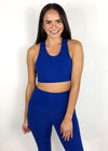 Restore Racerback Padded Sports Bra - Royal Blue-***FINAL SALE***-Hand In Pocket