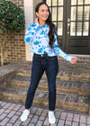 Stateside slub tie dye long-sleeve boxy crew-Ocean ***FINAL SALE***-Hand In Pocket