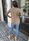 Bobi Long Sleeve Ribbed Contrast Tee - Brigade-***FINAL SALE***-Hand In Pocket