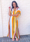 Buddy Love Cora Striped Caftan Dress - Samoa-Hand In Pocket