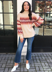 Boulder Fairisle Mock Neck Sweater-***FINAL SALE***-Hand In Pocket