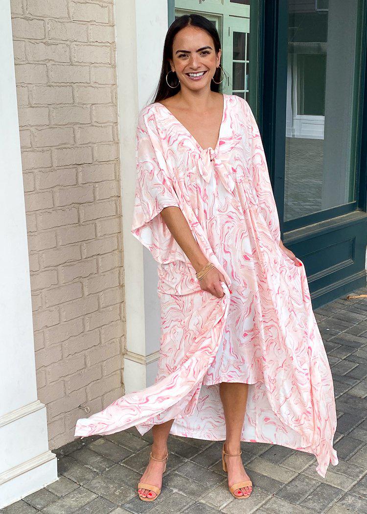 Buddy Love Mamie Caftan Dress - Peaches-Hand In Pocket