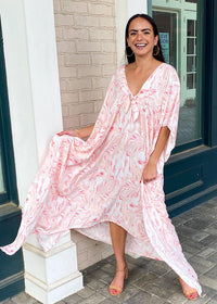 Buddy Love Mamie Caftan Dress - Peaches-Hand In Pocket