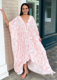 Buddy Love Mamie Caftan Dress - Peaches-Hand In Pocket