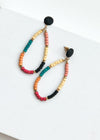 El Nido Wooden Beaded Hoops - Multi-Hand In Pocket