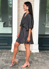 Tybee Mini Dress - Charcoal-Hand In Pocket