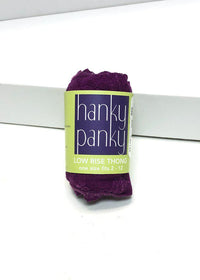 Hanky Panky Signature Lace Low Rise Thong - Plum-Hand In Pocket