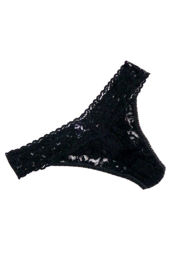 Hanky Panky Signature Lace Original Rise Thong - Suntan-Hand In Pocket