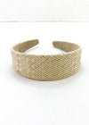 Higgins Woven Headband - Ivory-Hand In Pocket