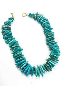 Sausalito Collar Necklace- Turquoise-Hand In Pocket