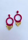 Franka Earrings - Fuchshia-Hand In Pocket