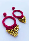 Franka Earrings - Fuchshia-Hand In Pocket