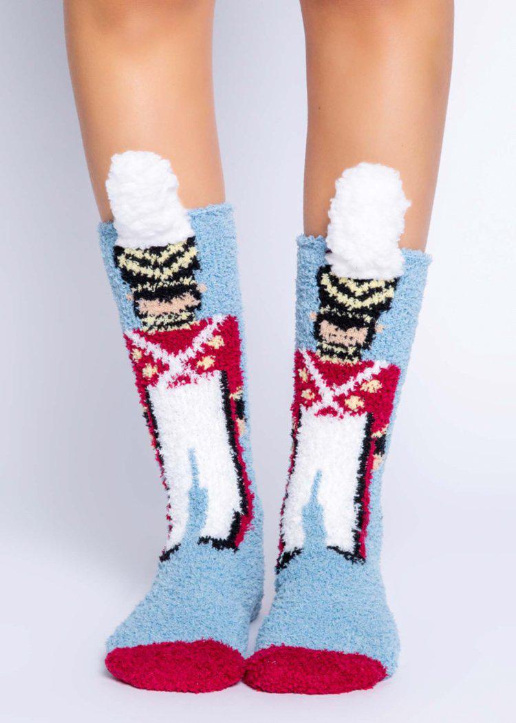 PJ Salvage Toy Solider Holiday Socks-Hand In Pocket