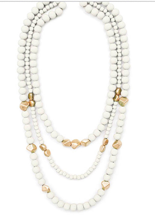 Choroni Layered Necklace - Ivory-Hand In Pocket