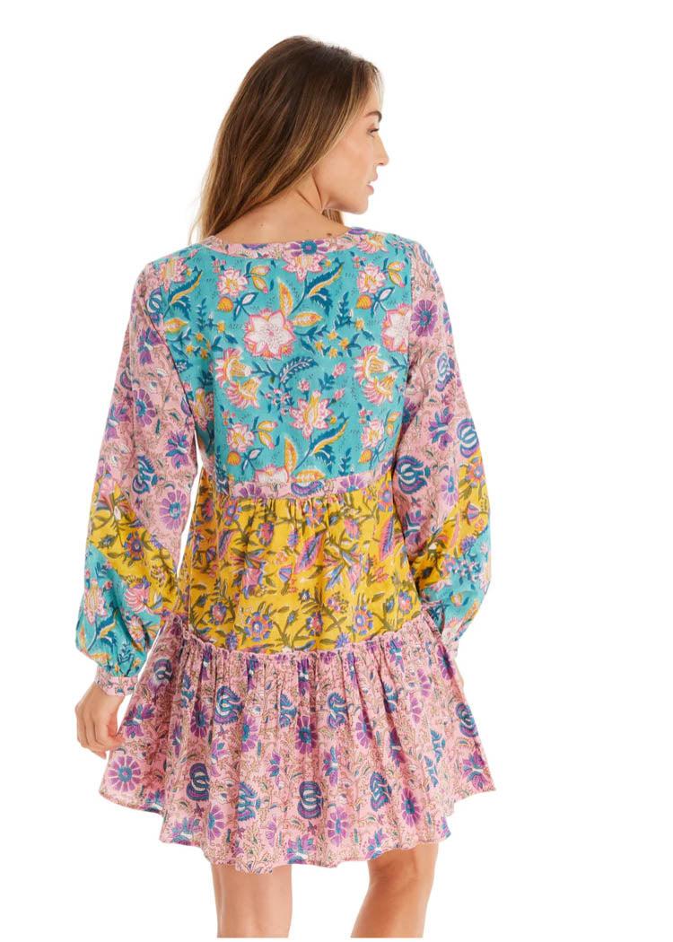 Mirabelle Dress - Floral Mix-Hand In Pocket