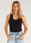 Z Supply Sirena Rib Tank - Black-Hand In Pocket