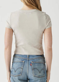 Mimi Crop Tee - Cement-Hand In Pocket