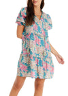 Sky Dress - Mint Floral-Hand In Pocket