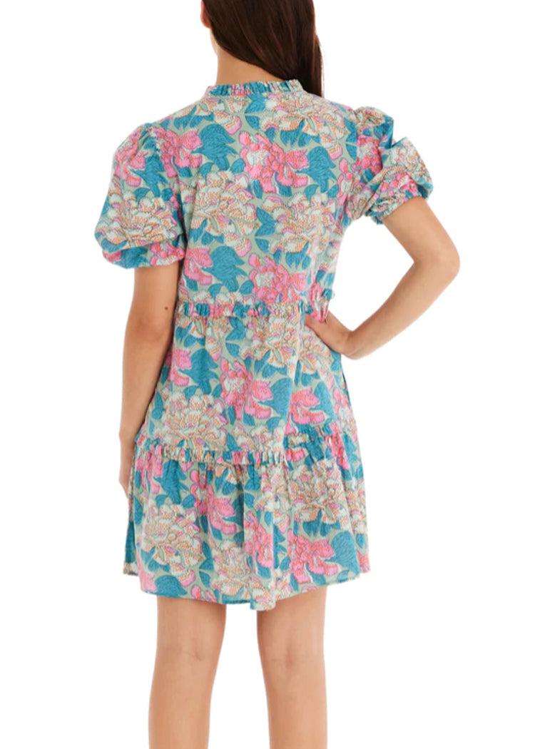 Sky Dress - Mint Floral-Hand In Pocket