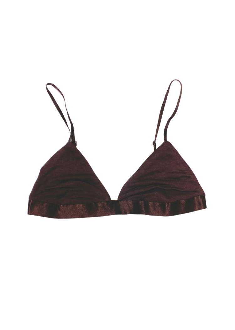 Essential Triangle Bralette-Dark Brown- ***FINAL SALE***-Hand In Pocket