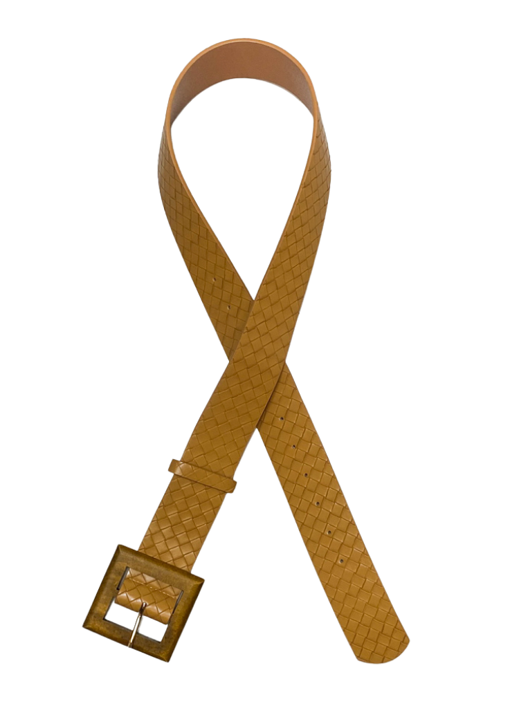 Carson Belt - Camel-Hand In Pocket