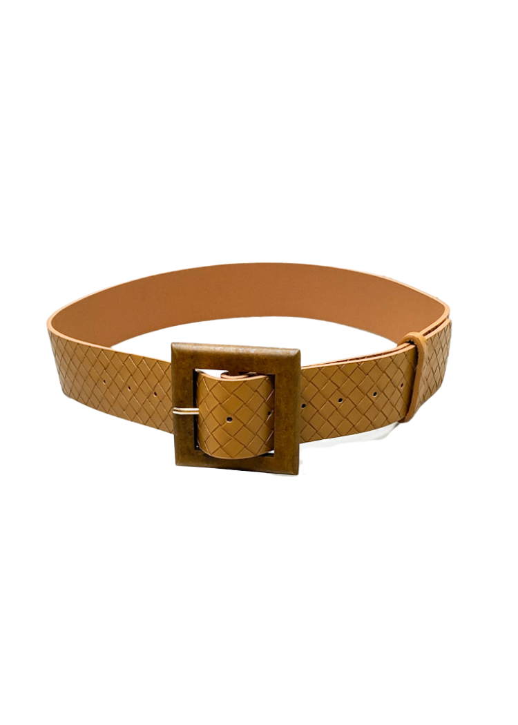 Carson Belt - Camel-Hand In Pocket